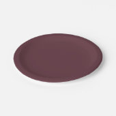 Burgundy Solid Color Pappteller (Schrägansicht)