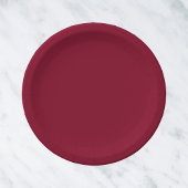 Burgundy Solid Color Pappteller