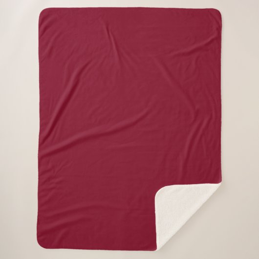 Burgundy Solid Color Sherpadecke (Vorderseite)