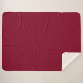 Burgundy Solid Color Sherpadecke (Vorderseite (Horizontal))