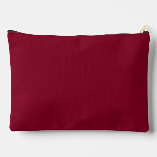 Burgundy Solid Color Zubehörtasche (Rückseite)