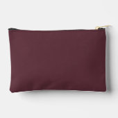 Burgundy Solid Color Zubehörtasche (Rückseite)