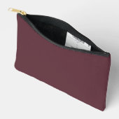 Burgundy Solid Color Zubehörtasche (Offen)