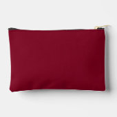 Burgundy Solid Color Zubehörtasche (Rückseite)