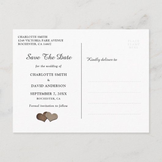 Burgundy Sonnenblume Hochzeit speichern Datum Post Ankündigungspostkarte (Rückseite)