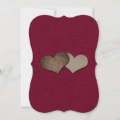 Burgundy Sonnenblume Rustic Burlap Lace Wedding Save The Date (Rückseite)