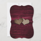Burgundy Sonnenblume Rustikale Holz String Lights Save The Date (Rückseite)