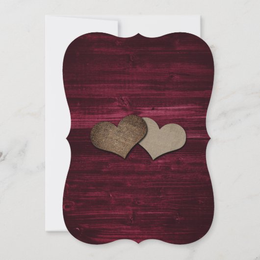Burgundy Sonnenblume Rustikale Holz String Lights Save The Date (Rückseite)