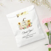 Burgundy Sonnenblume Rustikale Pumpkinsel Baby Geschenktütchen (Versiegelt)