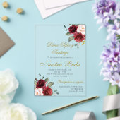 Burgundy Spanish Wedding Akryllische Einladung (In Situ (Hochzeit))