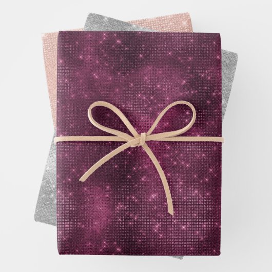 Burgundy Sparkle Geschenkpapier Set (Beispiel)