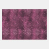 Burgundy Sparkle Geschenkpapier Set (Vorderseite)