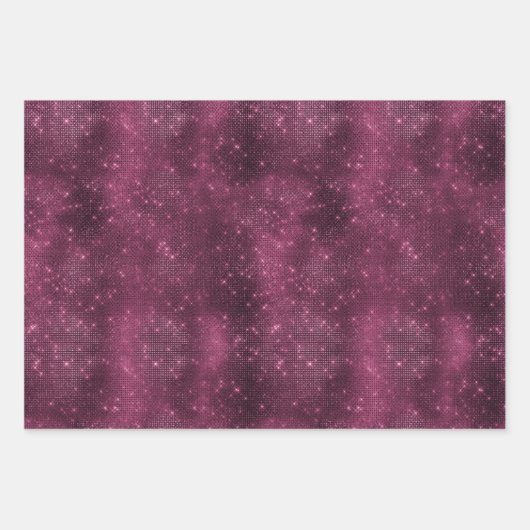 Burgundy Sparkle Geschenkpapier Set (Vorderseite)
