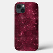 Burgundy Sparkle Glitzer Girly Glam Case-Mate iPhone Hülle (Rückseite)