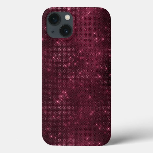 Burgundy Sparkle Glitzer Girly Glam Case-Mate iPhone Hülle (Rückseite)