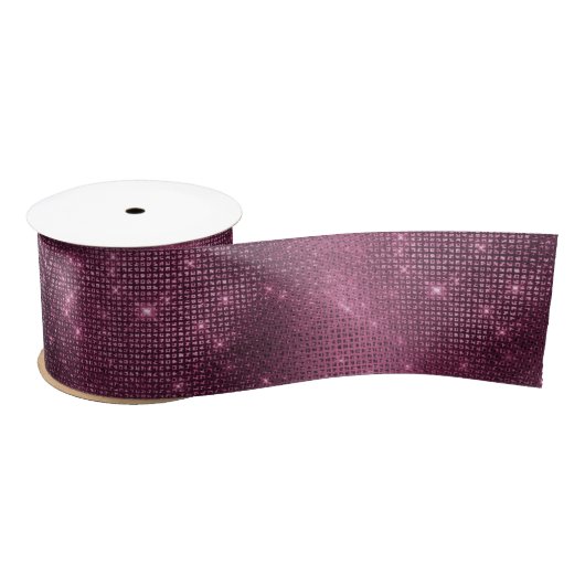 Burgundy Sparkle Satinband (Spule)