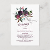 Burgundy Splendor Boho Floral Wedding Plans Begleitkarte (Vorderseite)