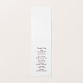 Burgundy Splendor Floral Classic Wedding Program (Innenseite Aufgefaltet)