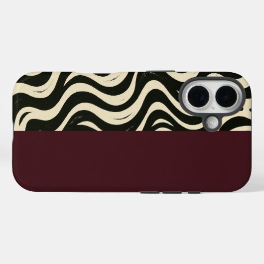 Burgundy Split Phone Case (Rückseite (Horizontal))