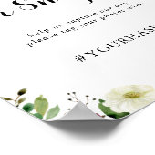 Burgundy Spring Floral Wedding Oh Snap Signing Poster (Ecke)