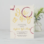 Burgundy Stains Party Folieneinladung (Stehend vorne)