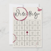 Burgundy Stains Weinkarte Einladung (Vorderseite)