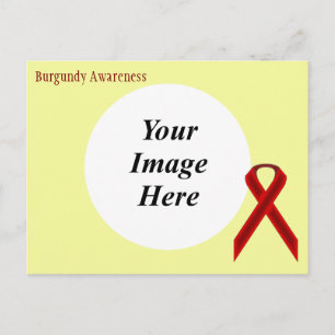 Burgundy Standard Ribbon Template by K Yoncich Postkarte