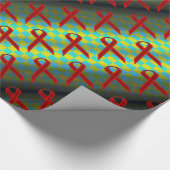 Burgundy Stnd Ribbon Pattern von Kenneth Yoncich Geschenkpapier (Ecke)