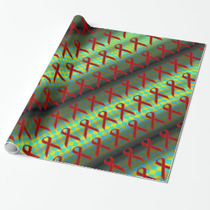 Burgundy Stnd Ribbon Pattern von Kenneth Yoncich Geschenkpapier