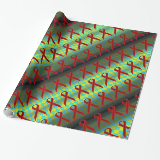 Burgundy Stnd Ribbon Pattern von Kenneth Yoncich Geschenkpapier (Ungerollt)