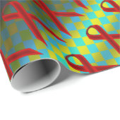 Burgundy Stnd Ribbon Pattern von Kenneth Yoncich Geschenkpapier (Rolleneckpunkt)