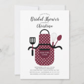 Burgundy Stock Kitchen Bridal Dusche Einladung (Vorderseite)