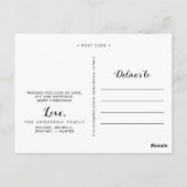 Burgundy String Lights Foto Collage Holiday Postkarte (Rückseite)