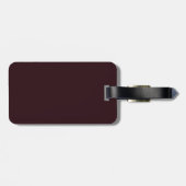 Burgundy Stripe Fantasy Luggage Tag – Customizable Gepäckanhänger (Rückseite horizontal)
