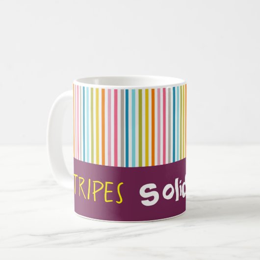 Burgundy Stripe Tasse (Vorderseite Links)