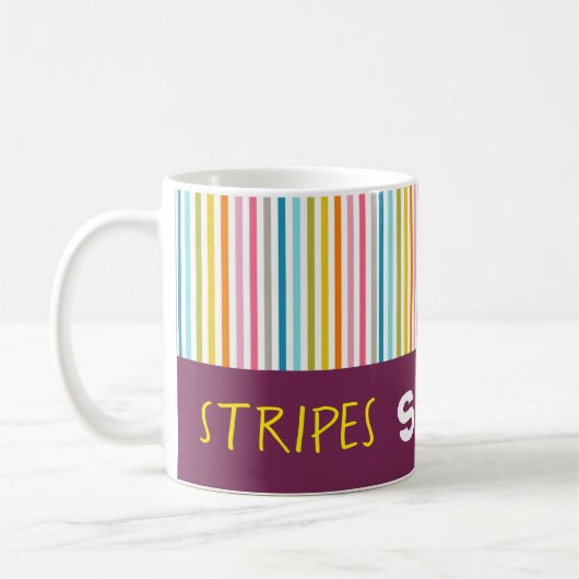 Burgundy Stripe Tasse (Links)