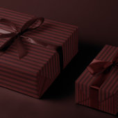 Burgundy Stripe Wrapping Paper Geschenkpapier