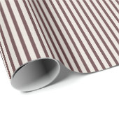 Burgundy Striped Elegantes Wrapping Paper Geschenkpapier (Rolleneckpunkt)