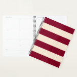 Burgundy Stripes Planer<br><div class="desc">schlichte Bordeaux- und alte weiße Streifen</div>