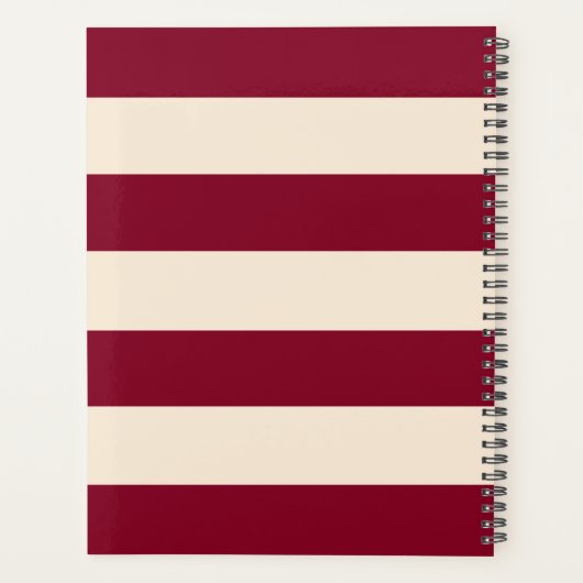 Burgundy Stripes Planer (Rückseite)