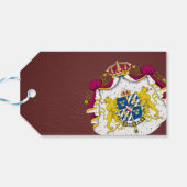 Burgundy Sweden Wedding Foto Geschenkanhänger (Rückseite Horizontal)