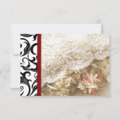 Burgundy Swirl Wedding RSVP (Rückseite)