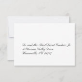 Burgundy Swirl Wedding RSVP (Rückseite)