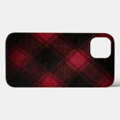 Burgundy Tartan Case-Mate iPhone Hülle (Rückseite (Horizontal))