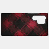 Burgundy Tartan Samsung Galaxy Hülle (Rückseite (Horizontal))