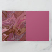 Burgundy taupe Marble gift bag Karte (Innenseite)