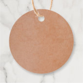 Burgundy Terracotta Gold Florals Pampas Vielen Dan Geschenkanhänger (Rückseite)