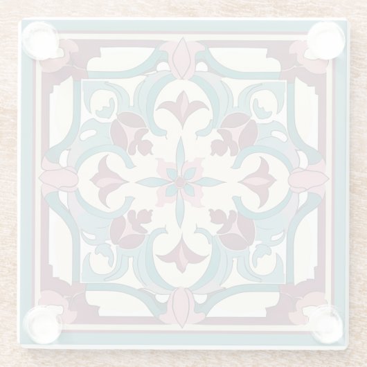 Burgundy Tile Glasuntersetzer (Rückseite)