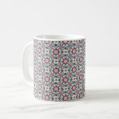 Burgundy Tile Pattern Kaffeetasse (Vorderseite Links)