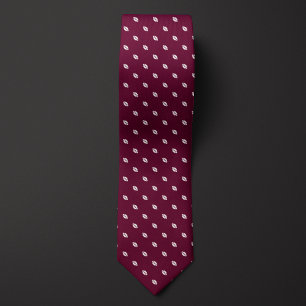 Burgundy Tiny Footballs Krawatte